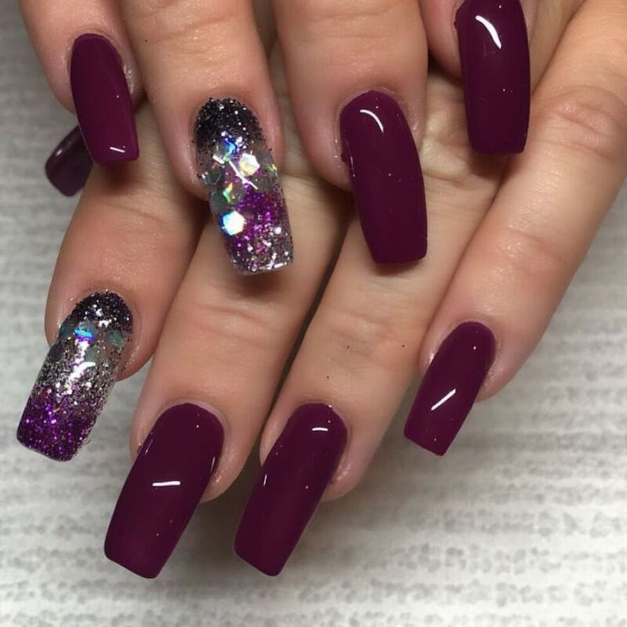 glittery nail art designs