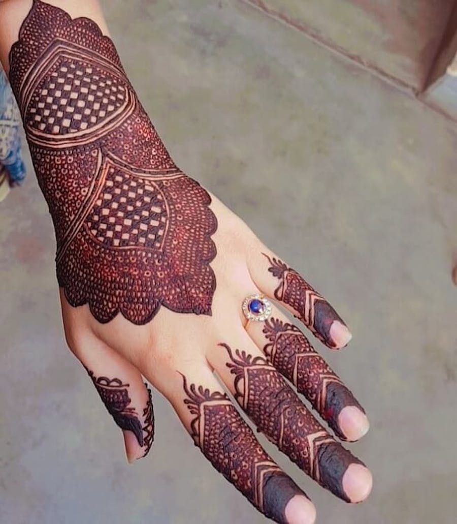popular bengali mehndi design