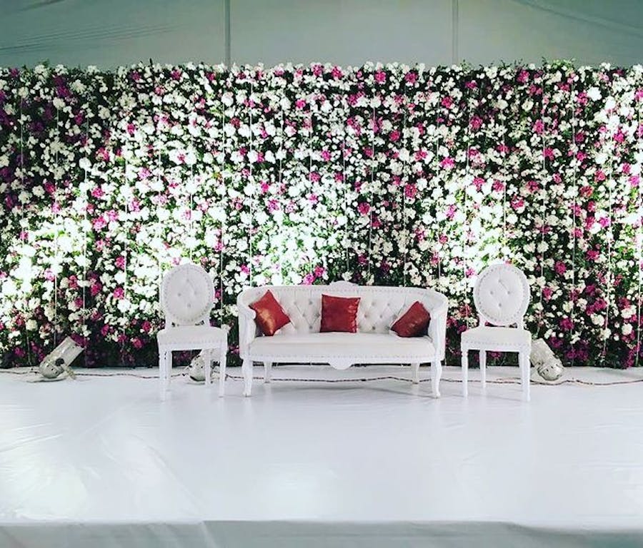 Floral white decor