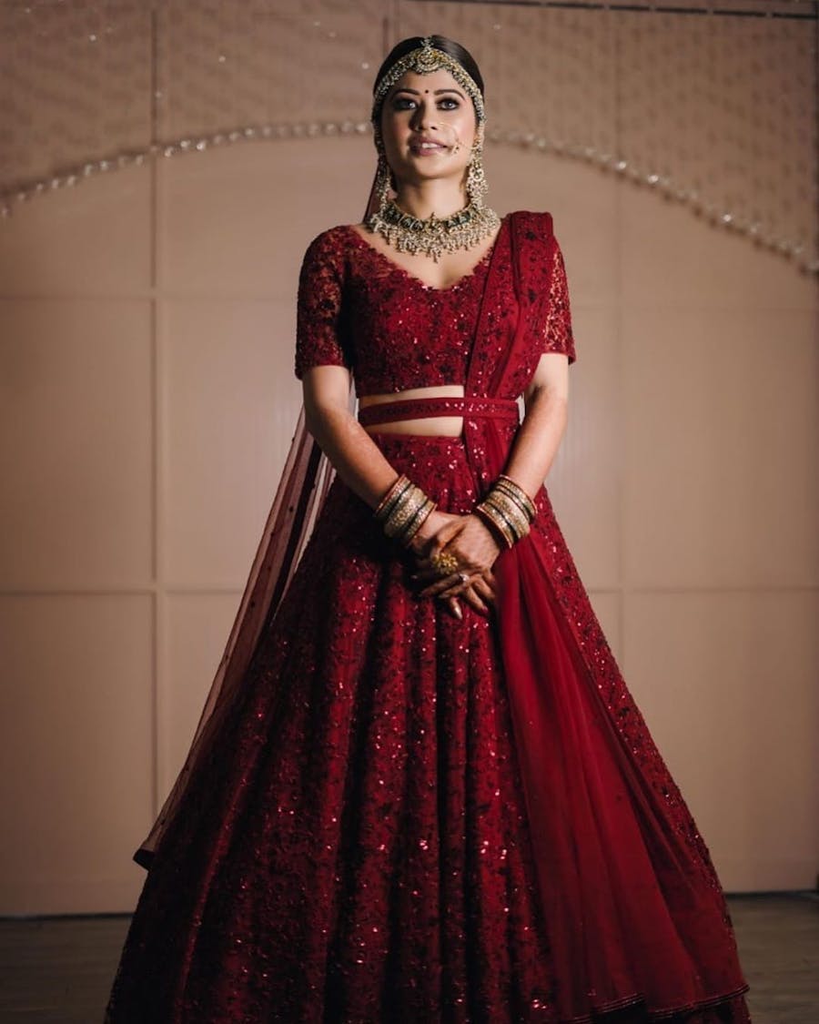 Designer Red Belt for brides