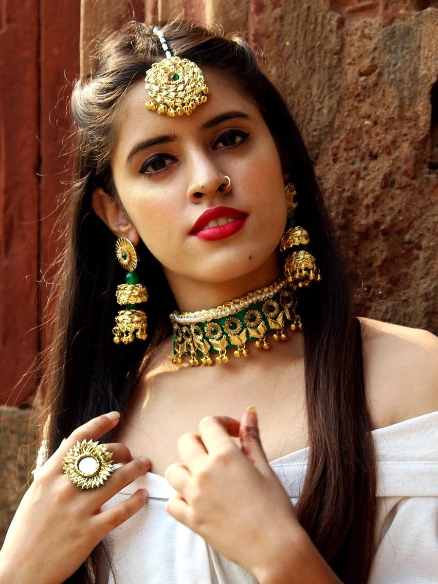 gotta patti jewellery set for brides