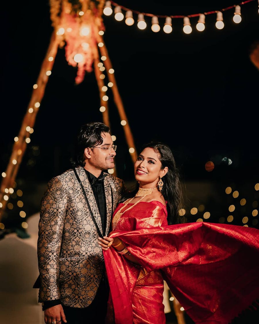Saree flow pose