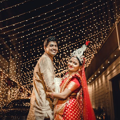 Couple photo of bengali wedding