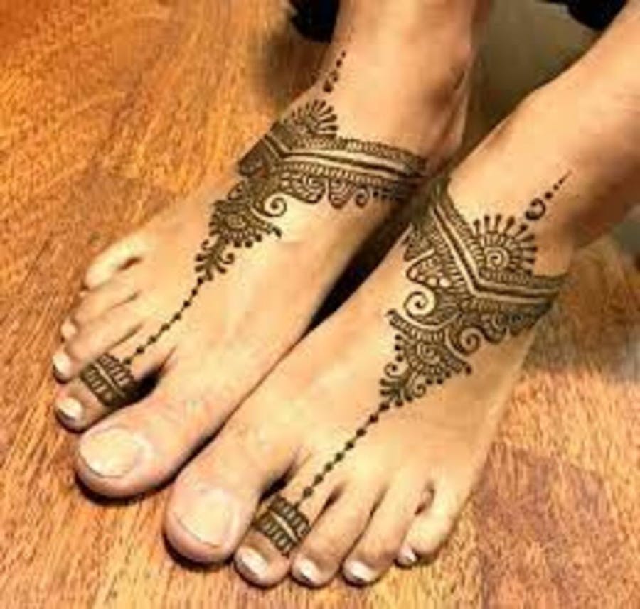foot mehndi design