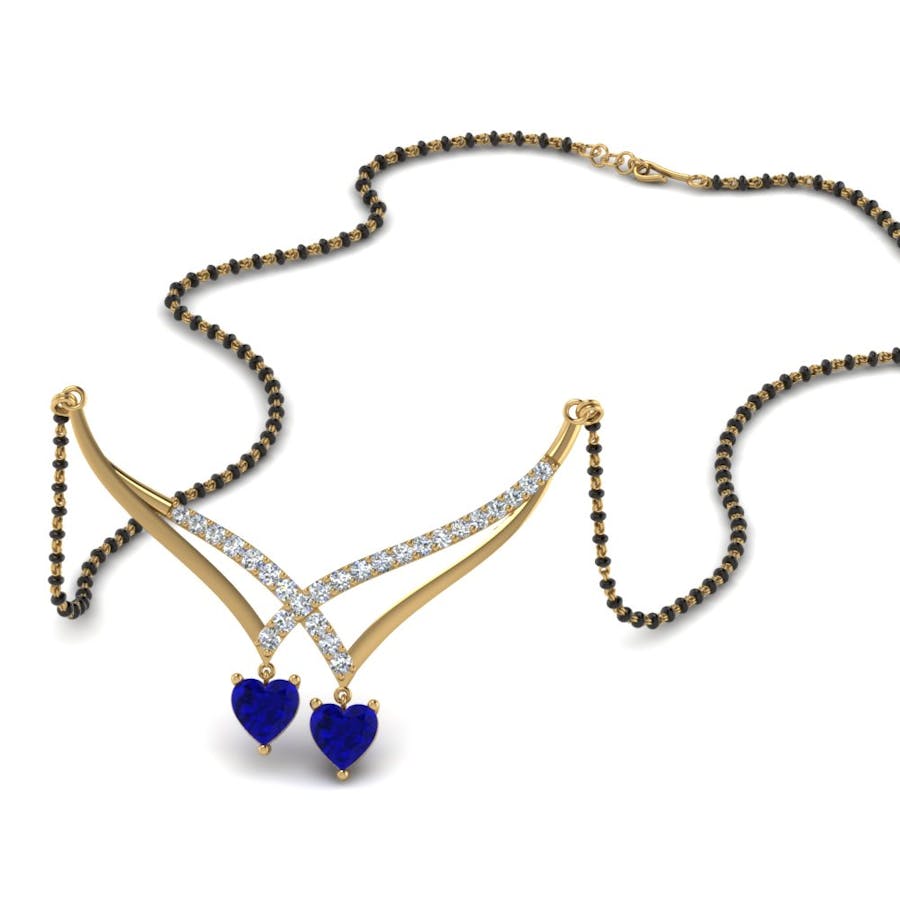 heart shape mangalsutra design