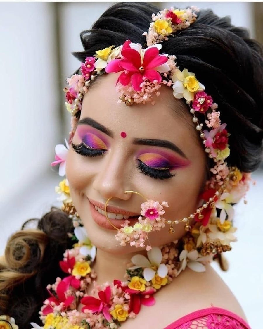 bridal floral nath designs