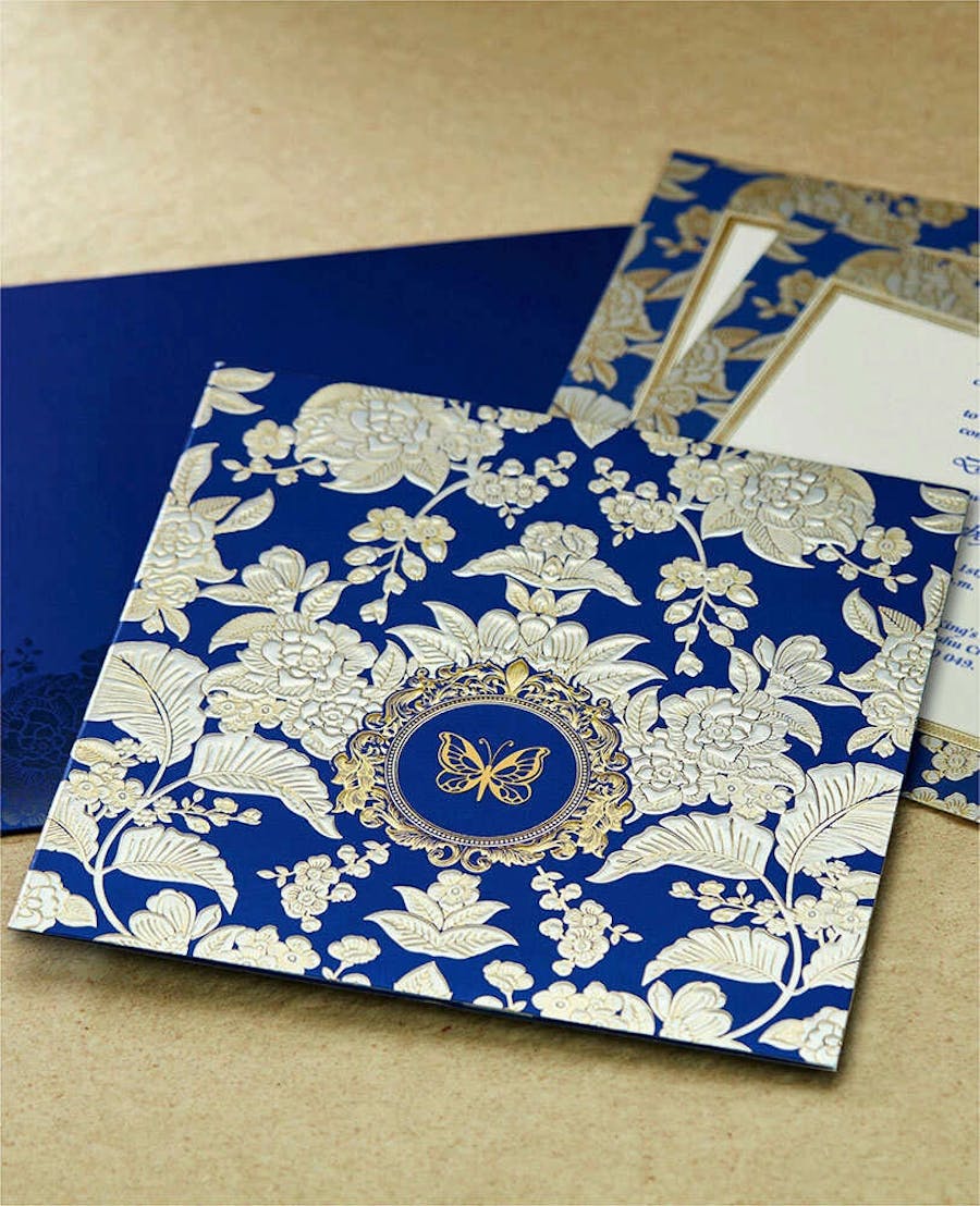 printed motif bengali wedding card designs
