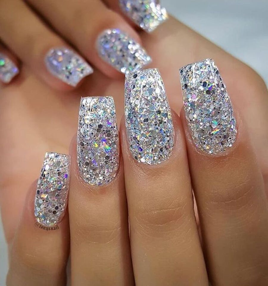 sparkling nail art