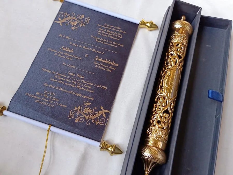 scroll book bengali wedding card designs