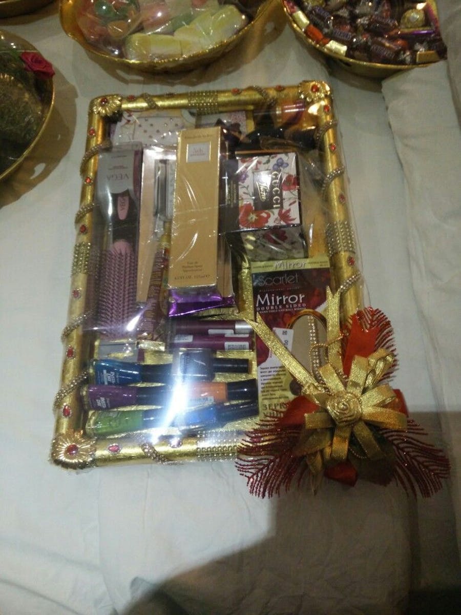 cosmetics items in bridal wedding gifts