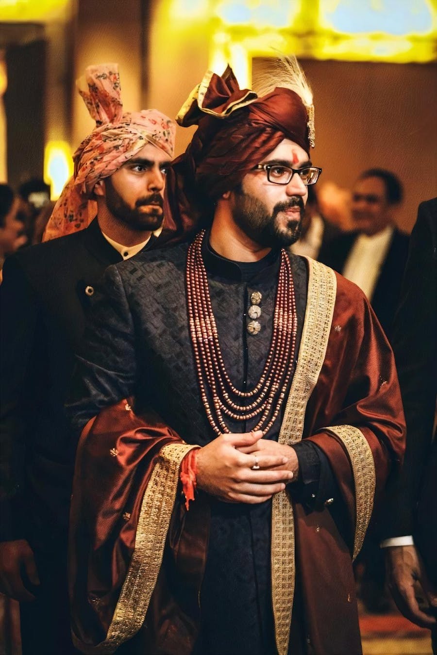 Black Sherwani design