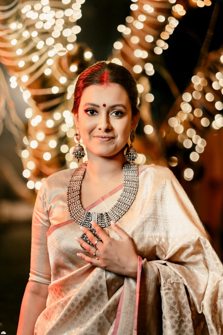Metallic bridal blouse