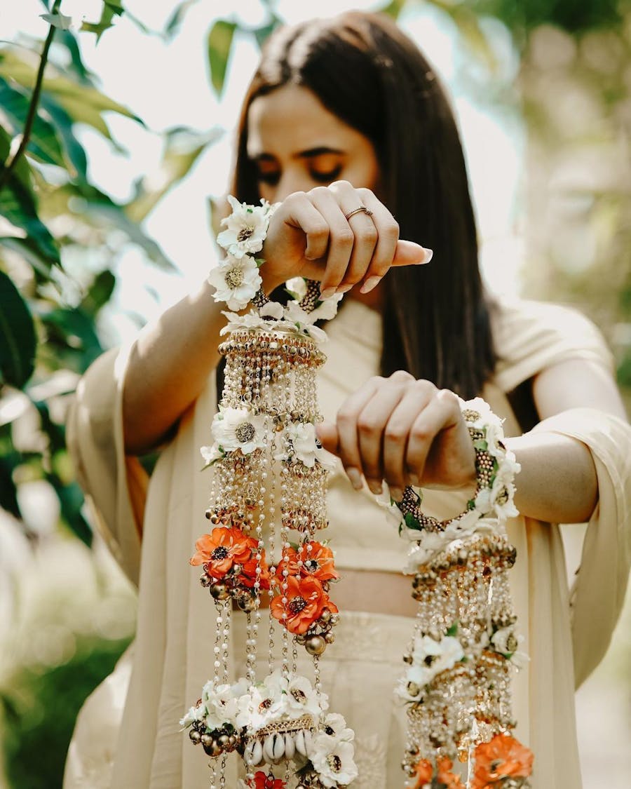 floral latkan for brides