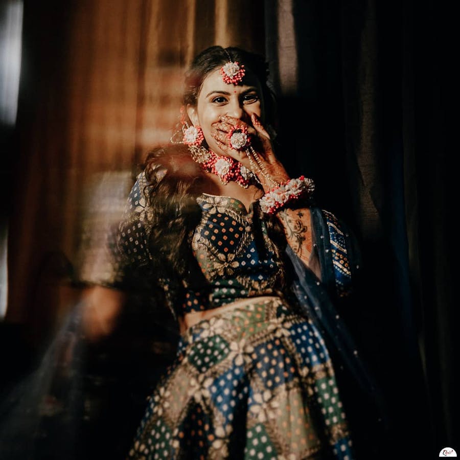 Bandhani bridal lehenga