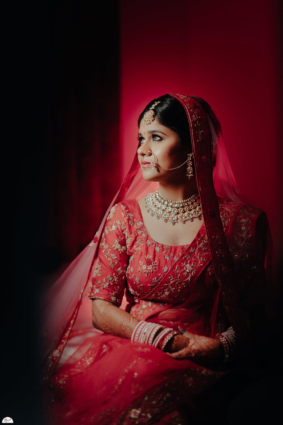 Over the head dupatta style