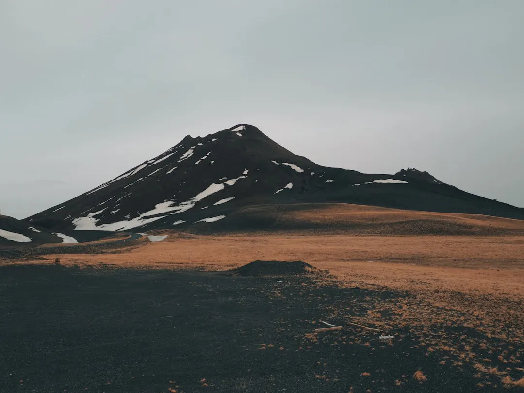a mountain with snow on top of it
