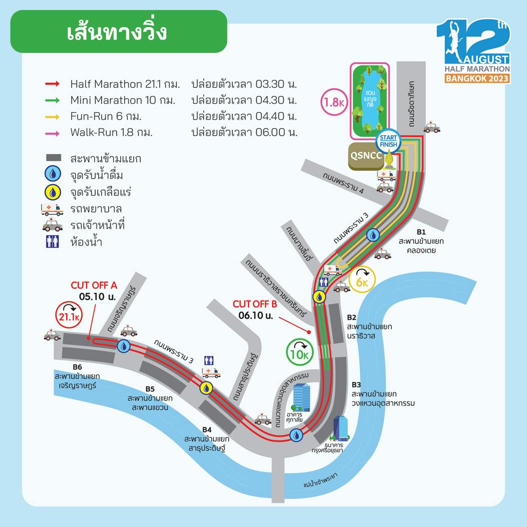 QSNCC 12 August Half Marathon Bangkok 2023