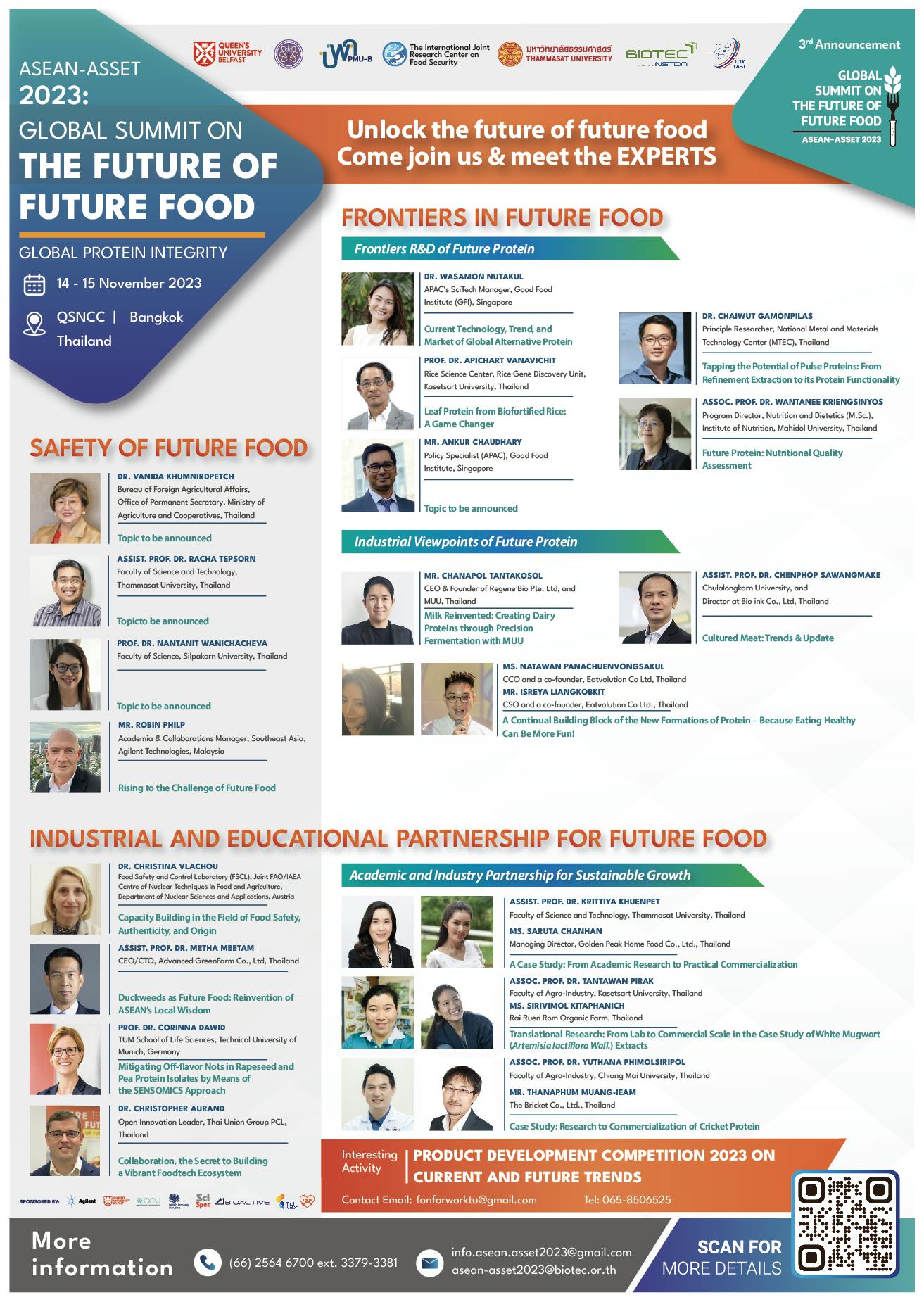 International Conference on ASEAN-ASSET2023: Global Summit on the Future of Future Food "Global Protein Integrity"