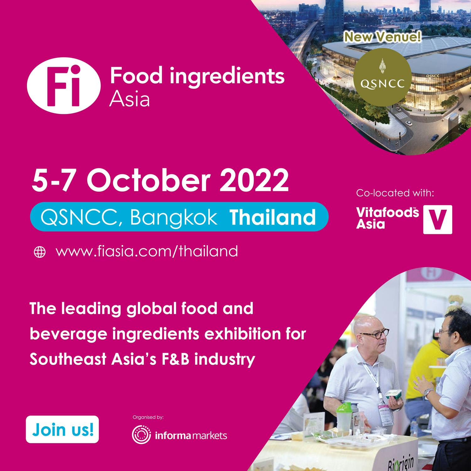 QSNCC | Fi Asia co-located with Vitafoods Asia