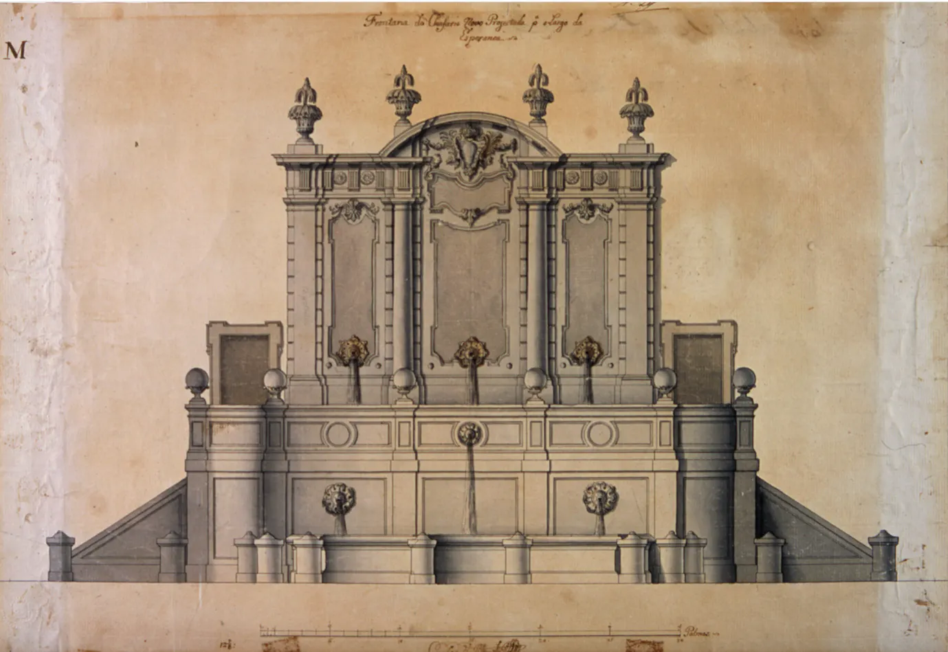 Frontaria do Chafaris Novo Projectada para o Largo da Esperança, 1752 - Desenho a tinta da China; Carlos Mardel (1696-1763), MC.DES.0561 © Colecção do Museu de Lisboa /Câmara Municipal de Lisboa – EGEAC 