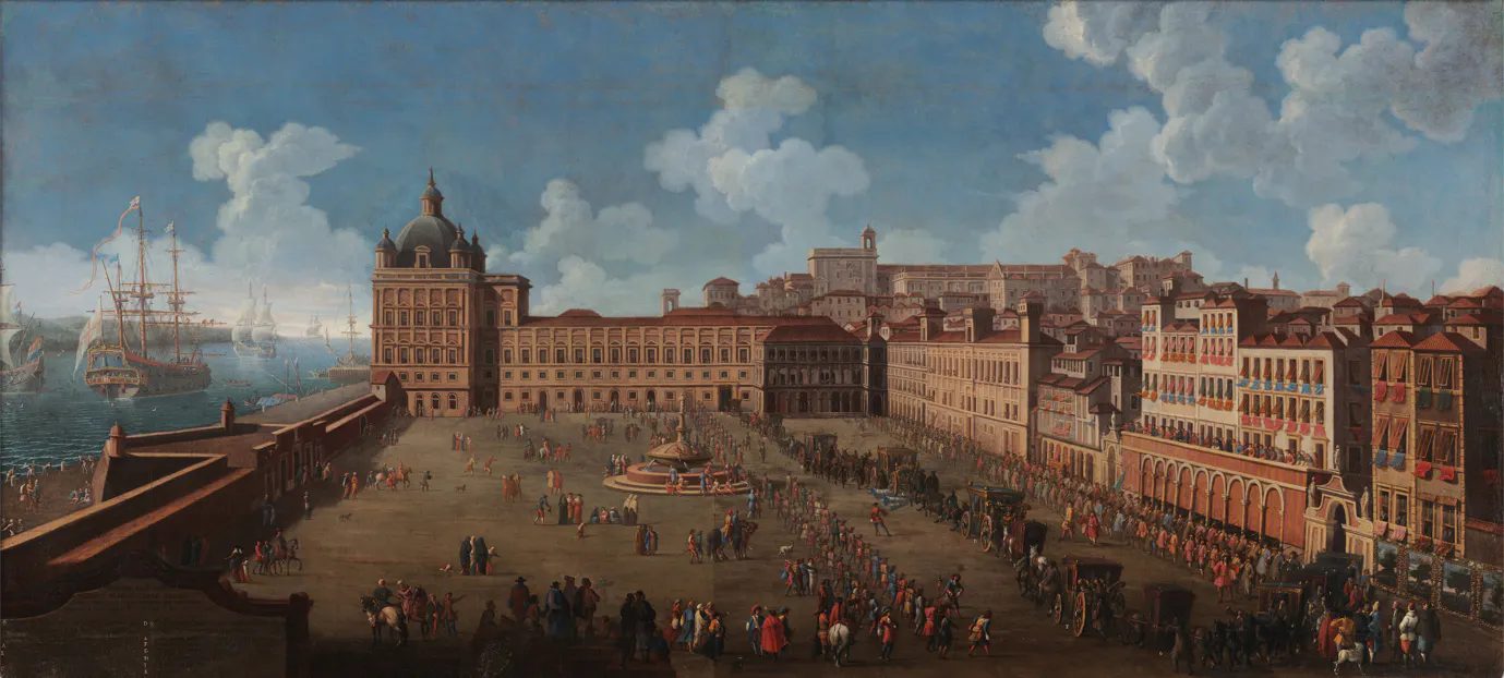Cortejo de Entrada em Lisboa de Monsenhor Giorgio Cornaro O Cortejo de Entrada em Lisboa de Monsenhor Giorgio Cornaro, em 1693, Autor desconhecido, Séc. XVII, Pintura © Museu Nacional dos Coches / DGPC