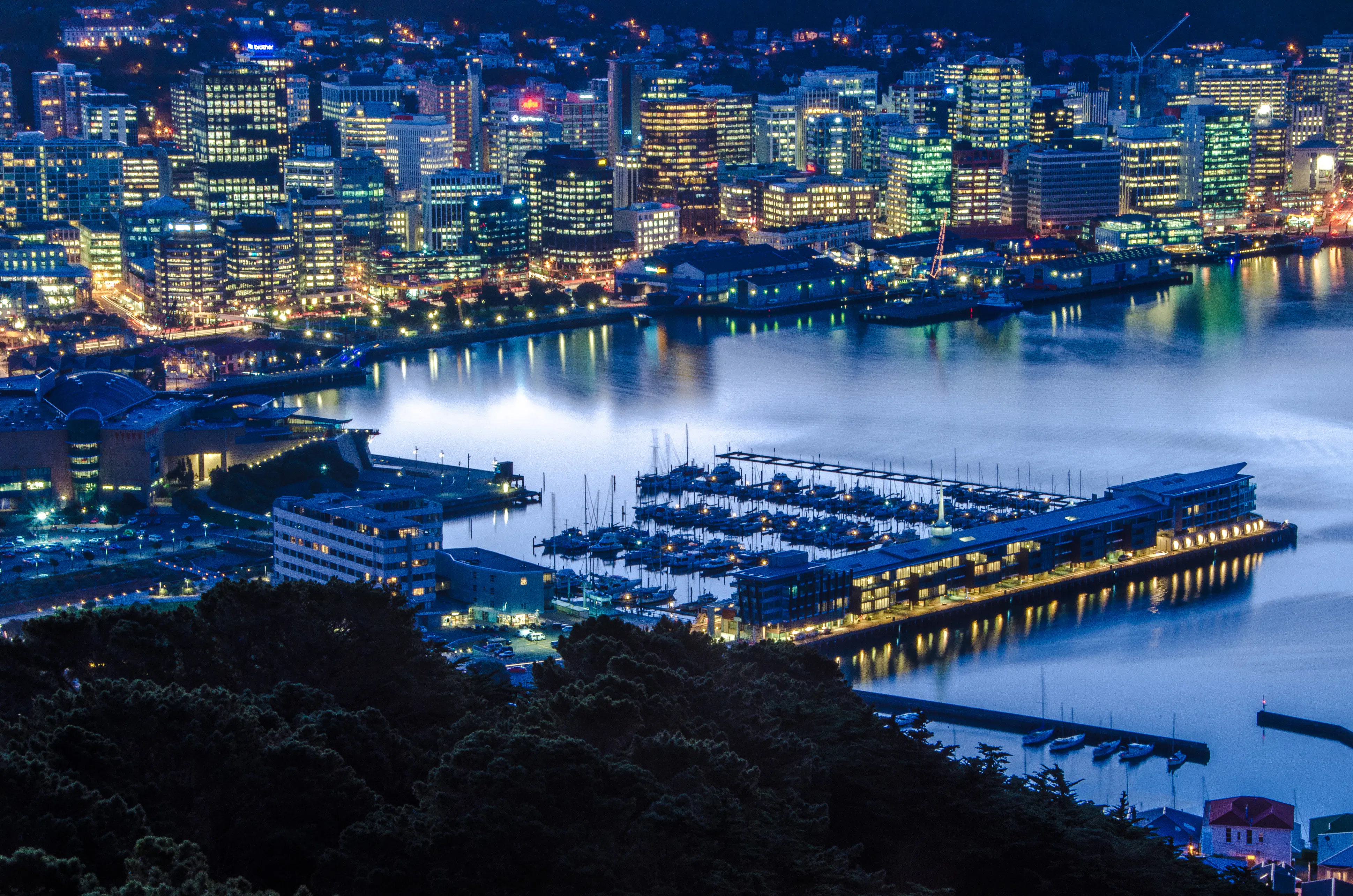 Wellington City at night