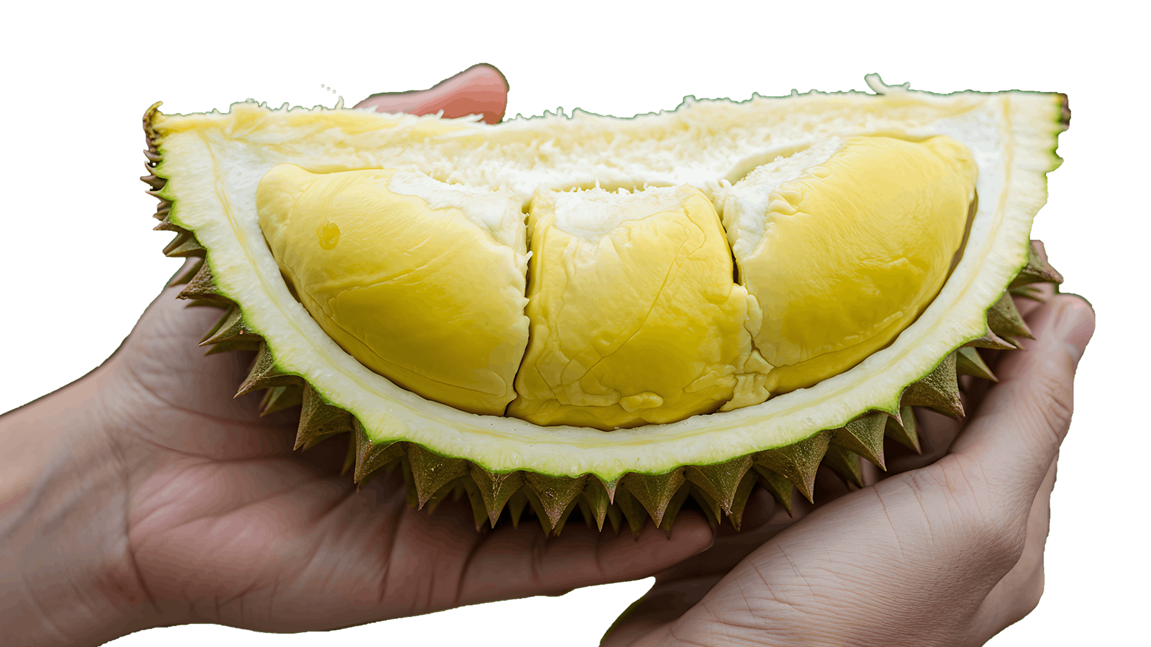 durian in hand