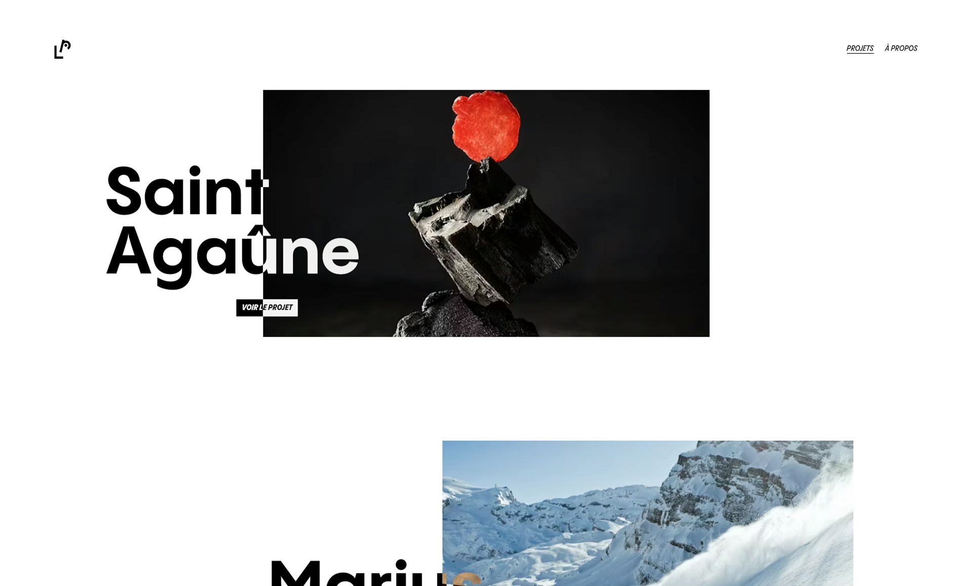 Capture d'écran du site lucieperrin.fr