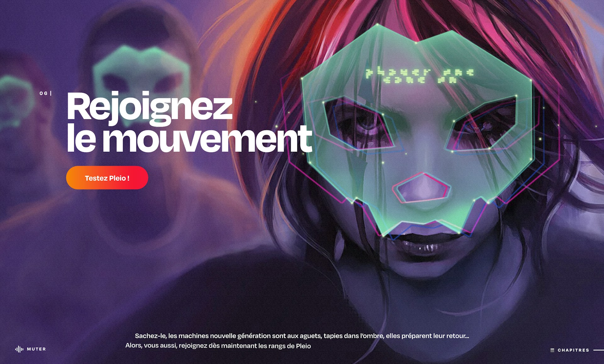Capture d'écran du site pleio.games