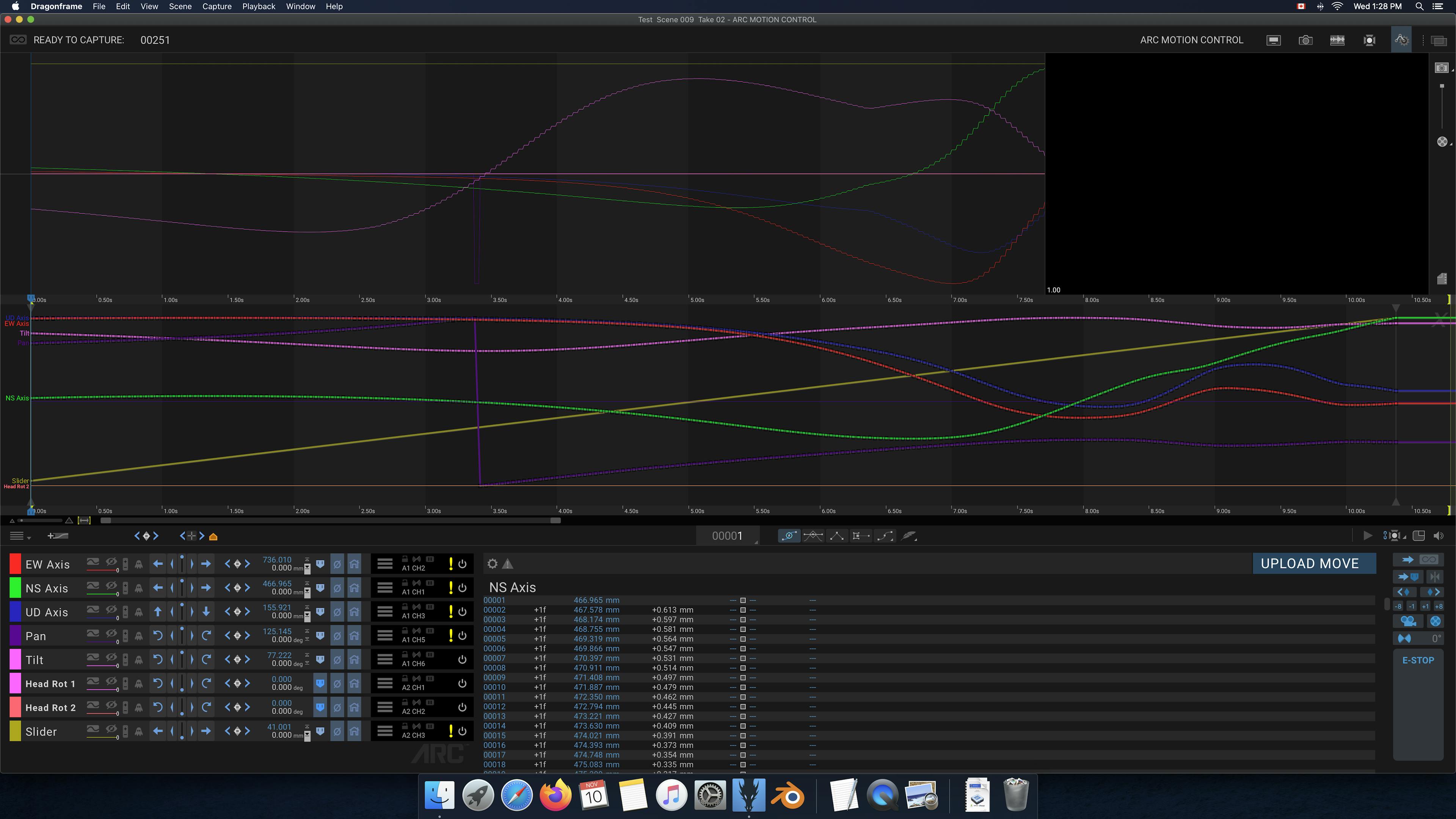 Screenshot of DMX controls to use the DitoGear Animator Cube