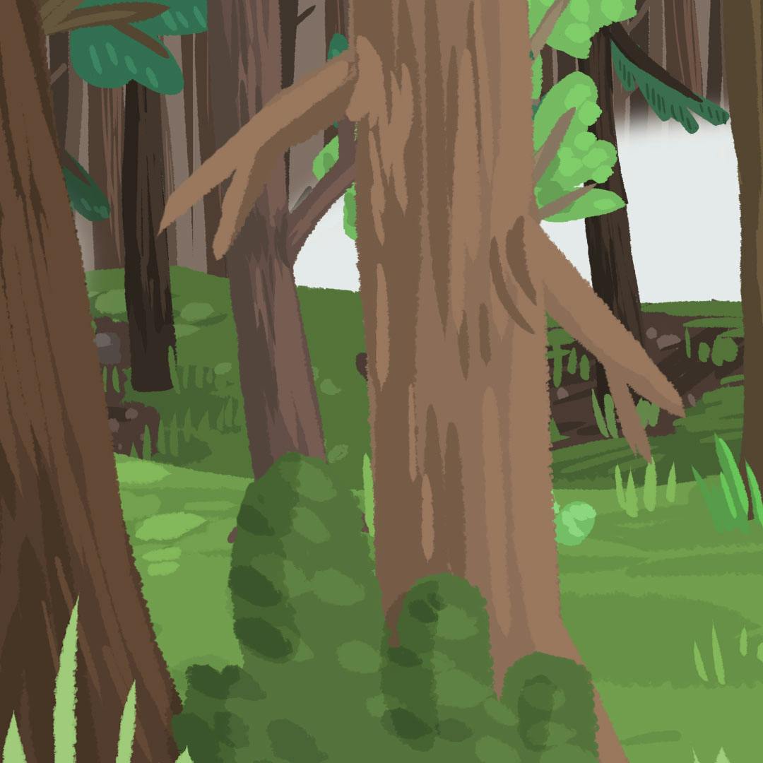 An illustration of a forest