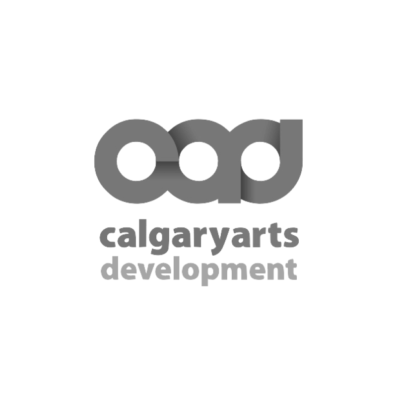 Calgary Arts Development logo in grayscale