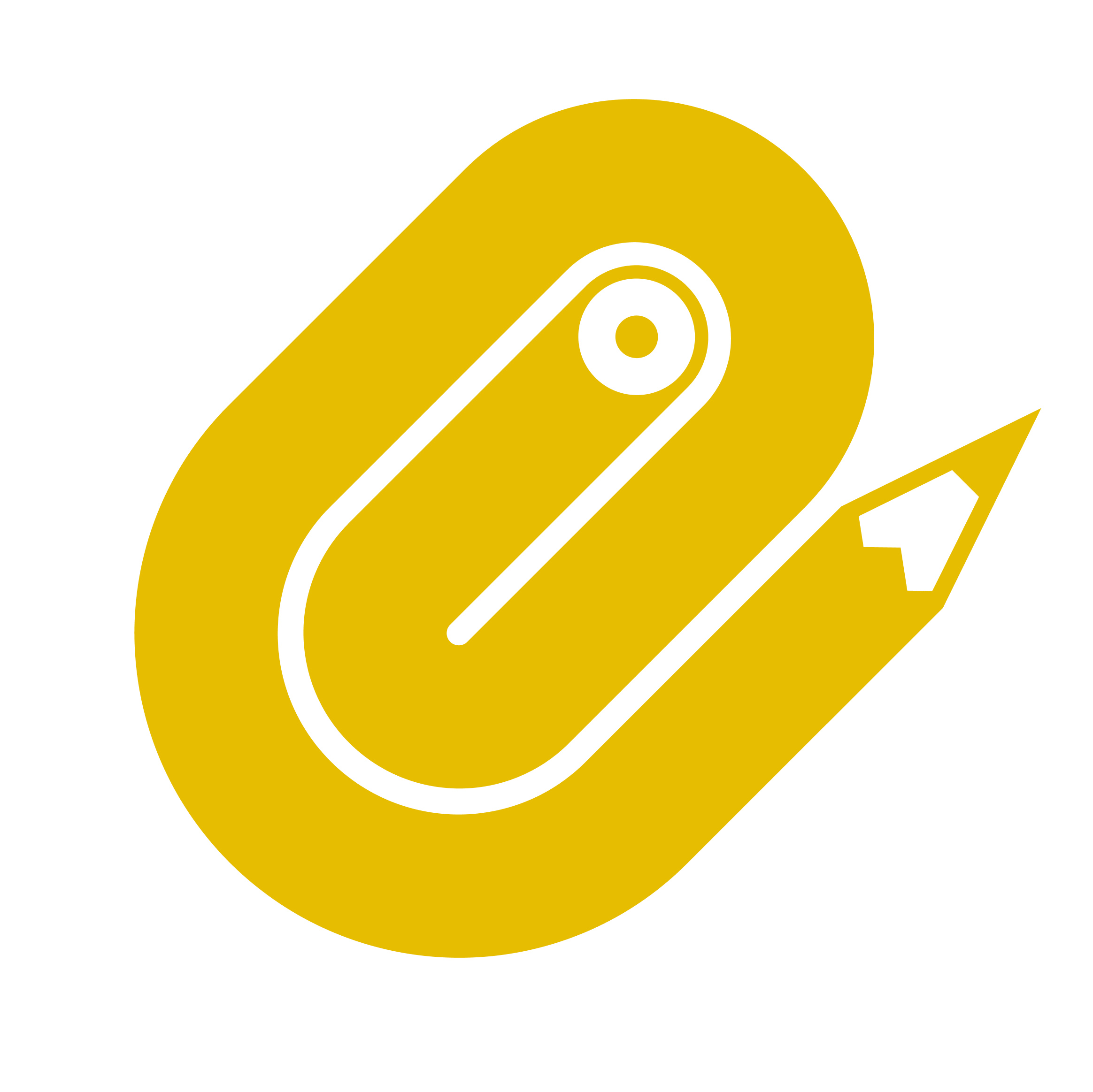 A vector image of a twisty yellow pencil on a transparent background.
