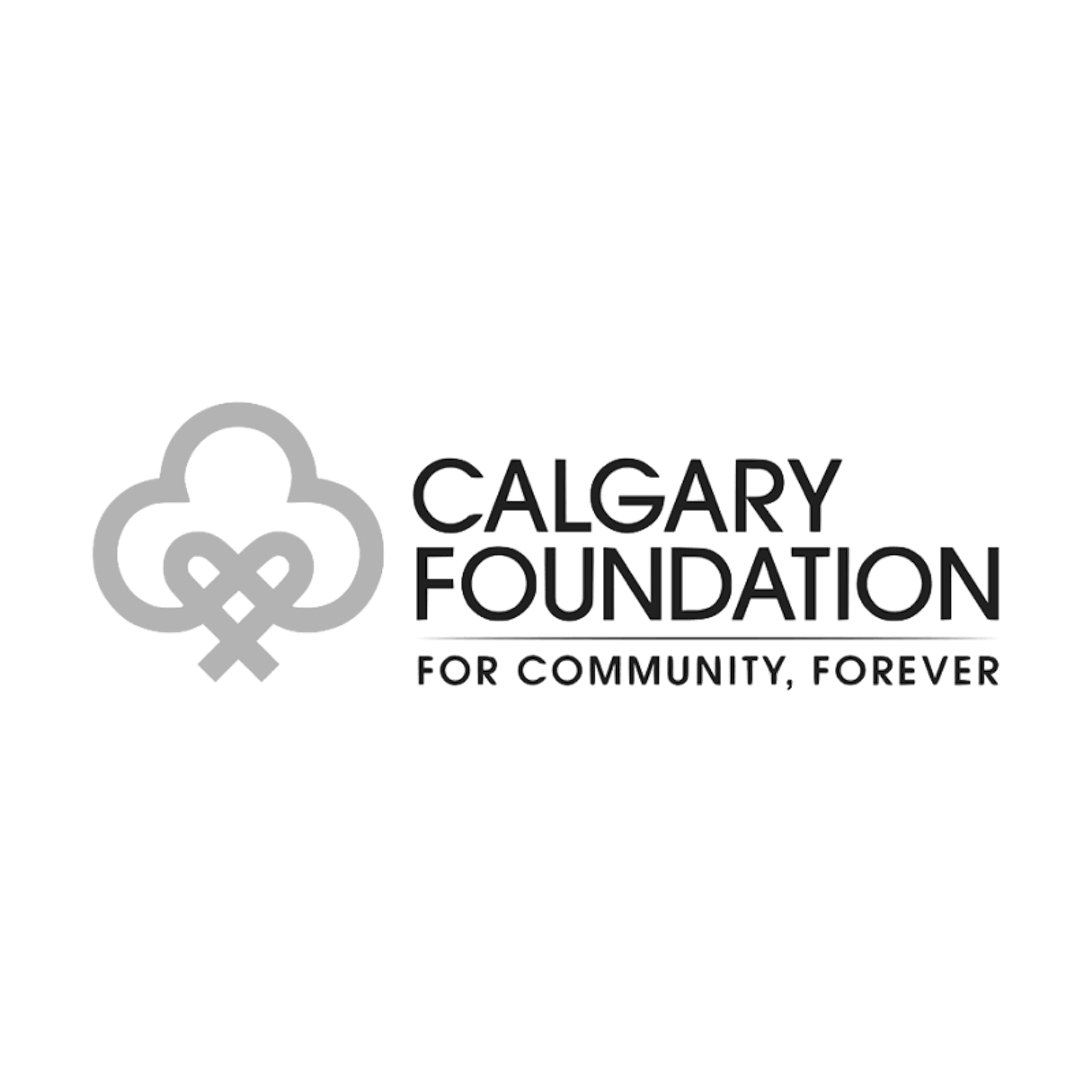 Calgary Foundation for Community Forever logo in grayscale