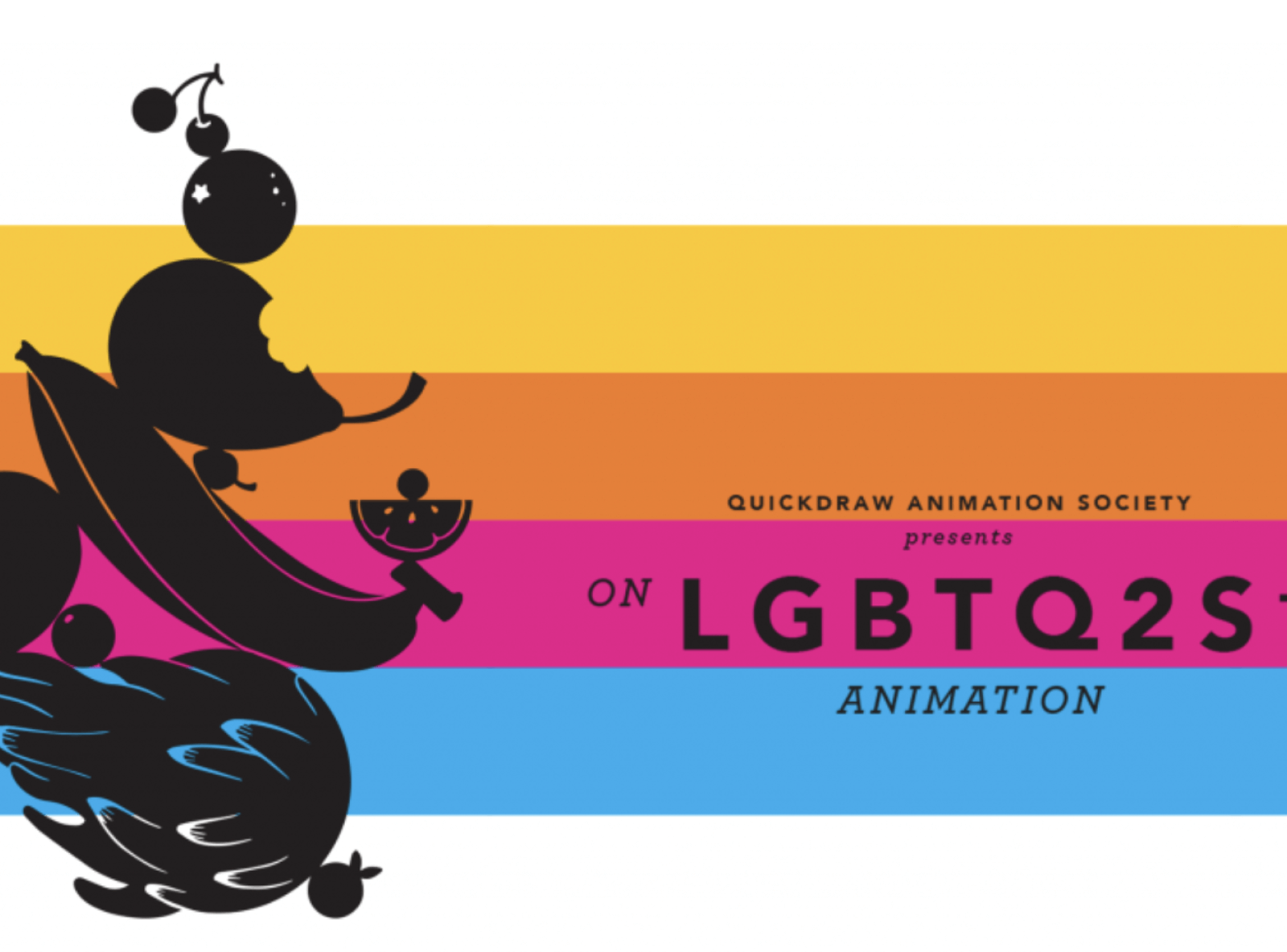A banner for Quickdraw Animation Society's 'On LGBTQ2S Animation.