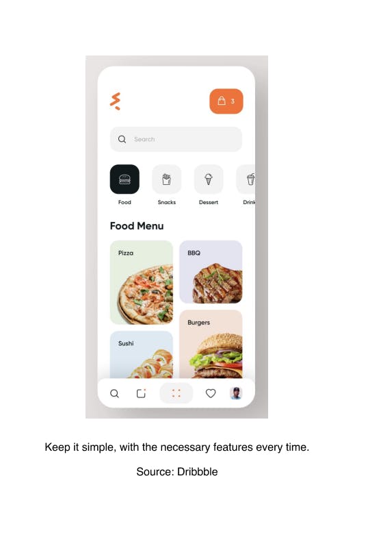application image showcasing pizza, sushi, burger and BBQ