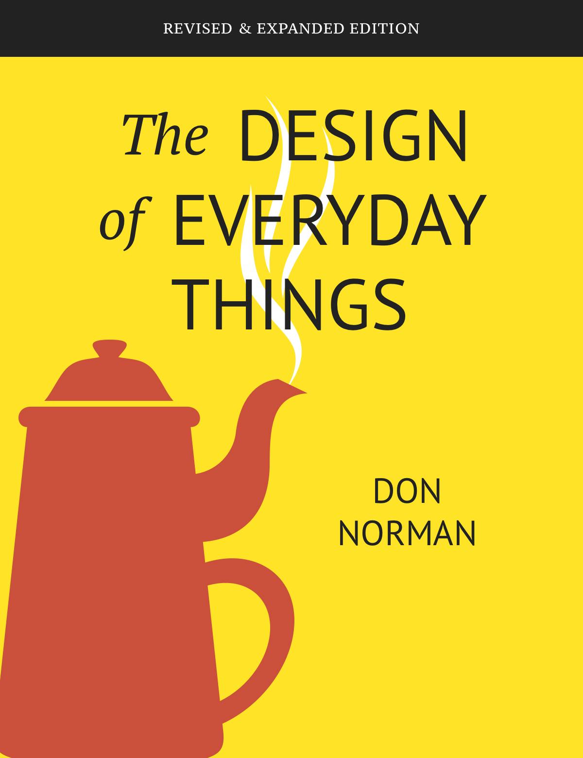 a yellow book with a red pot written by don norman