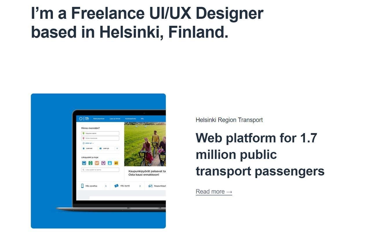 Aleksi Tappura ux designer prototyping white background helsinki transport passengers laptopscreen