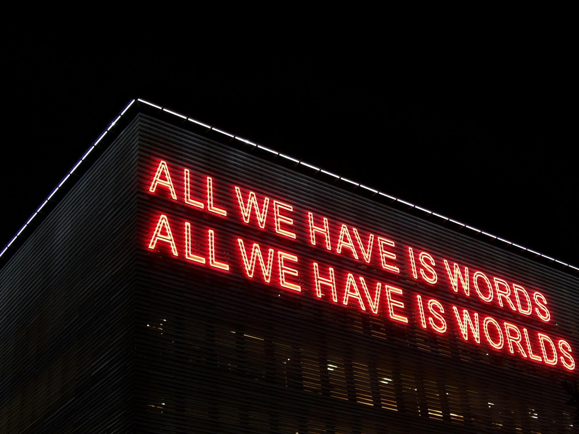 building with neon sign