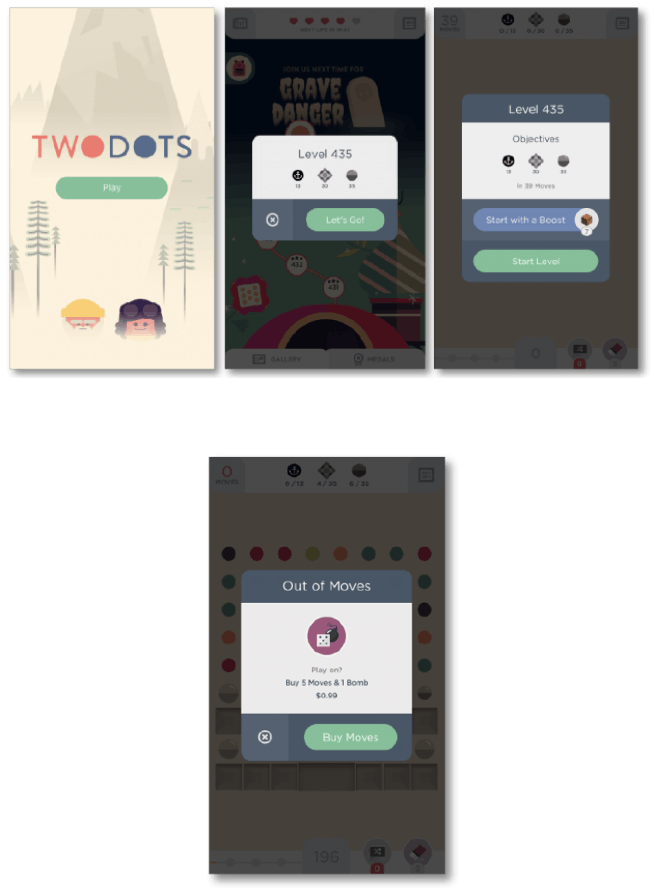 two dots game interface