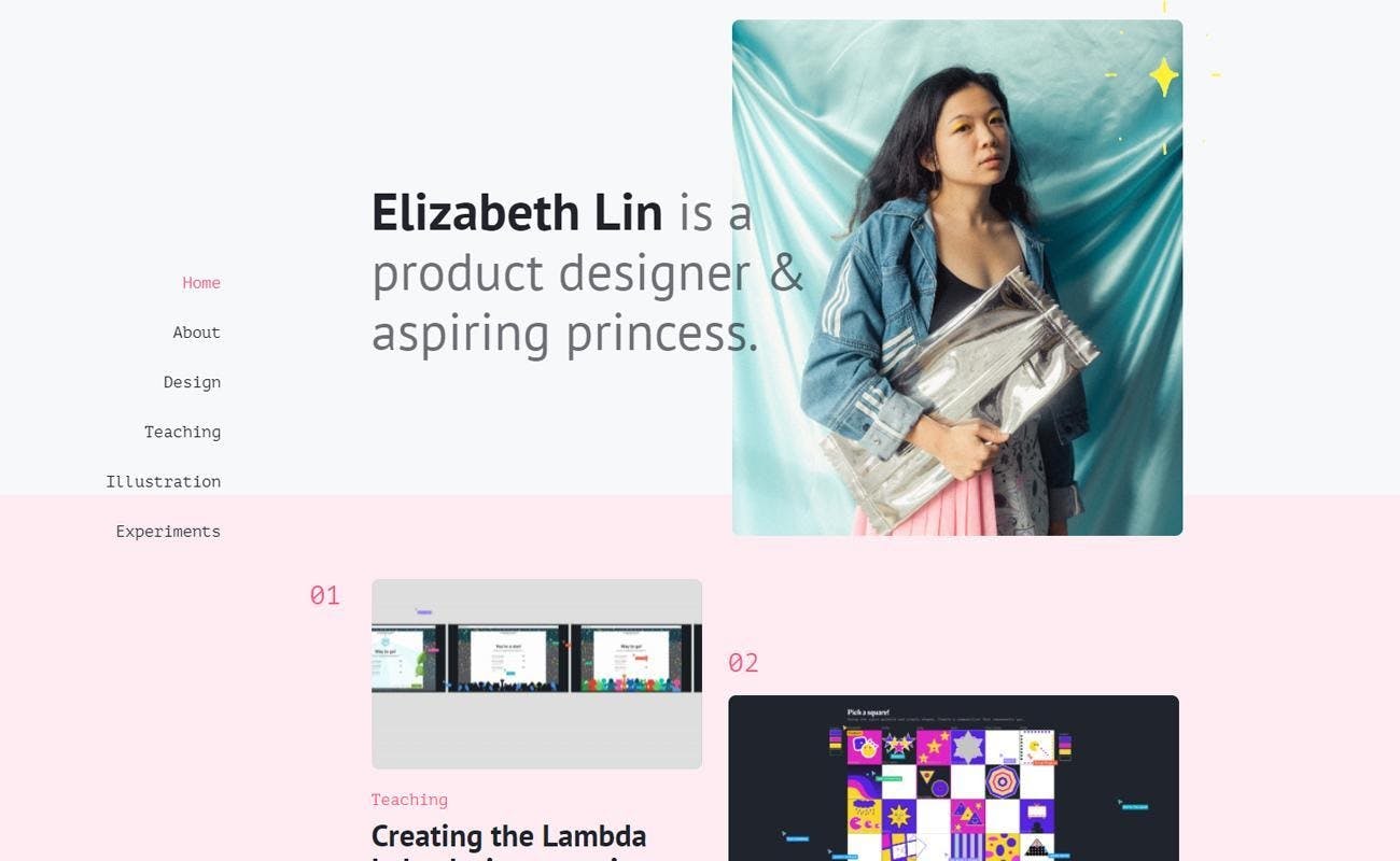 Elizabeth Lin ux designer product white woman face black hair 