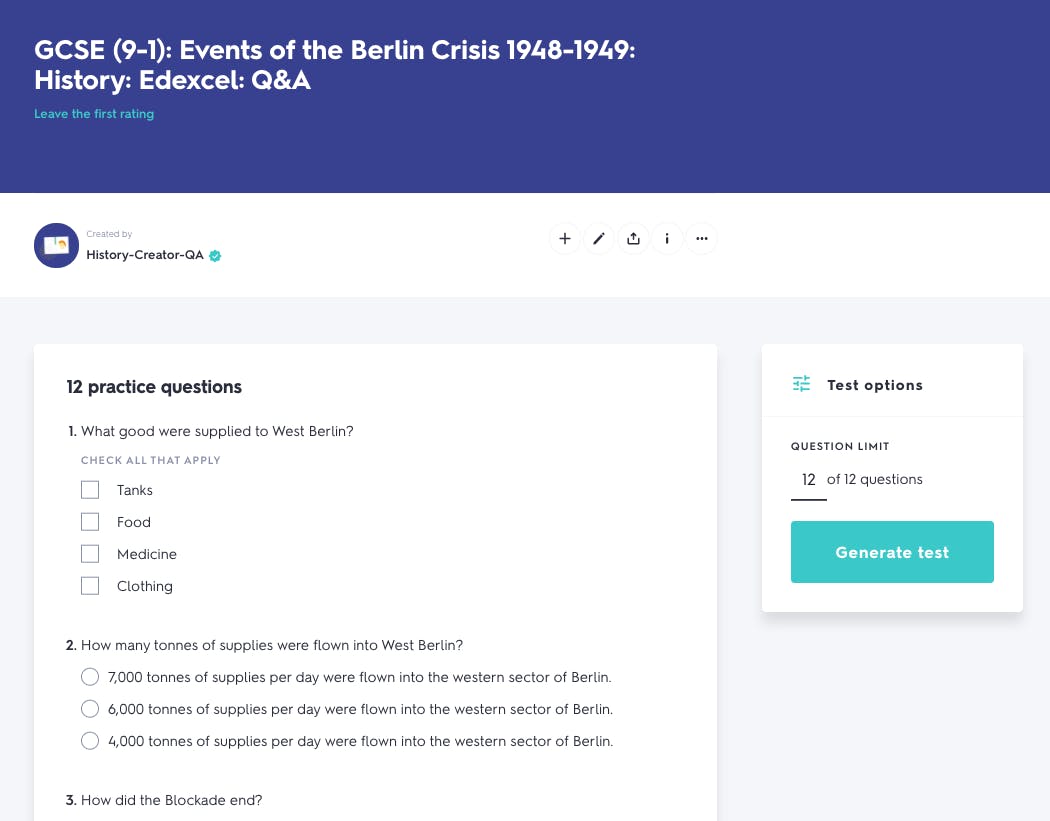 Edexcel GCSE History Practice Questions Quizlet
