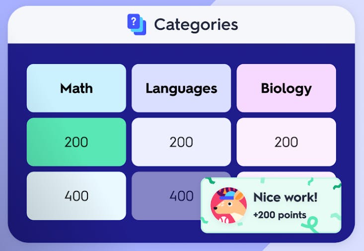 Categories classroom jeopardy game for quizlet sets quizlet