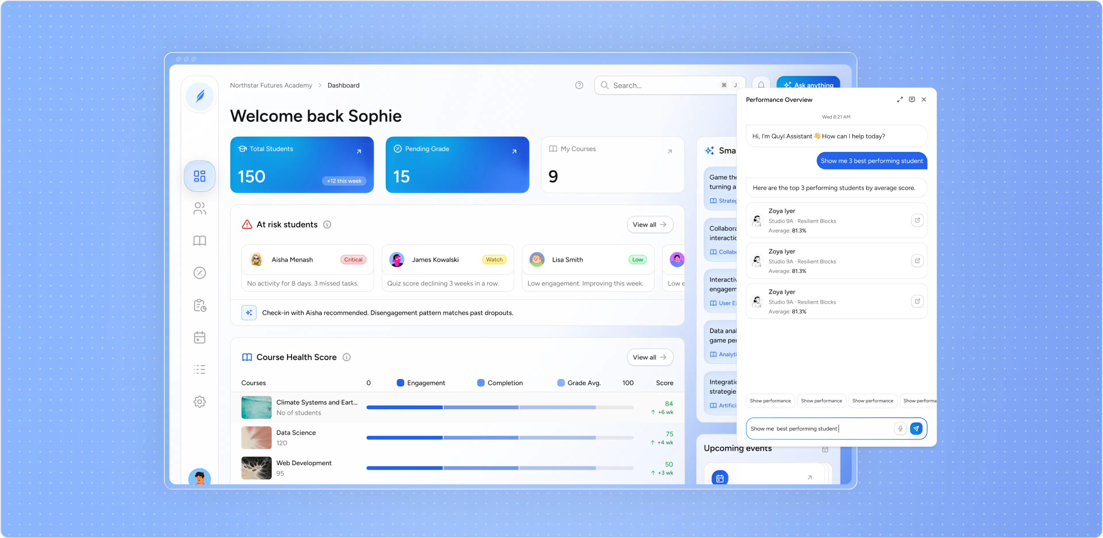 Quyl assitant dashboard