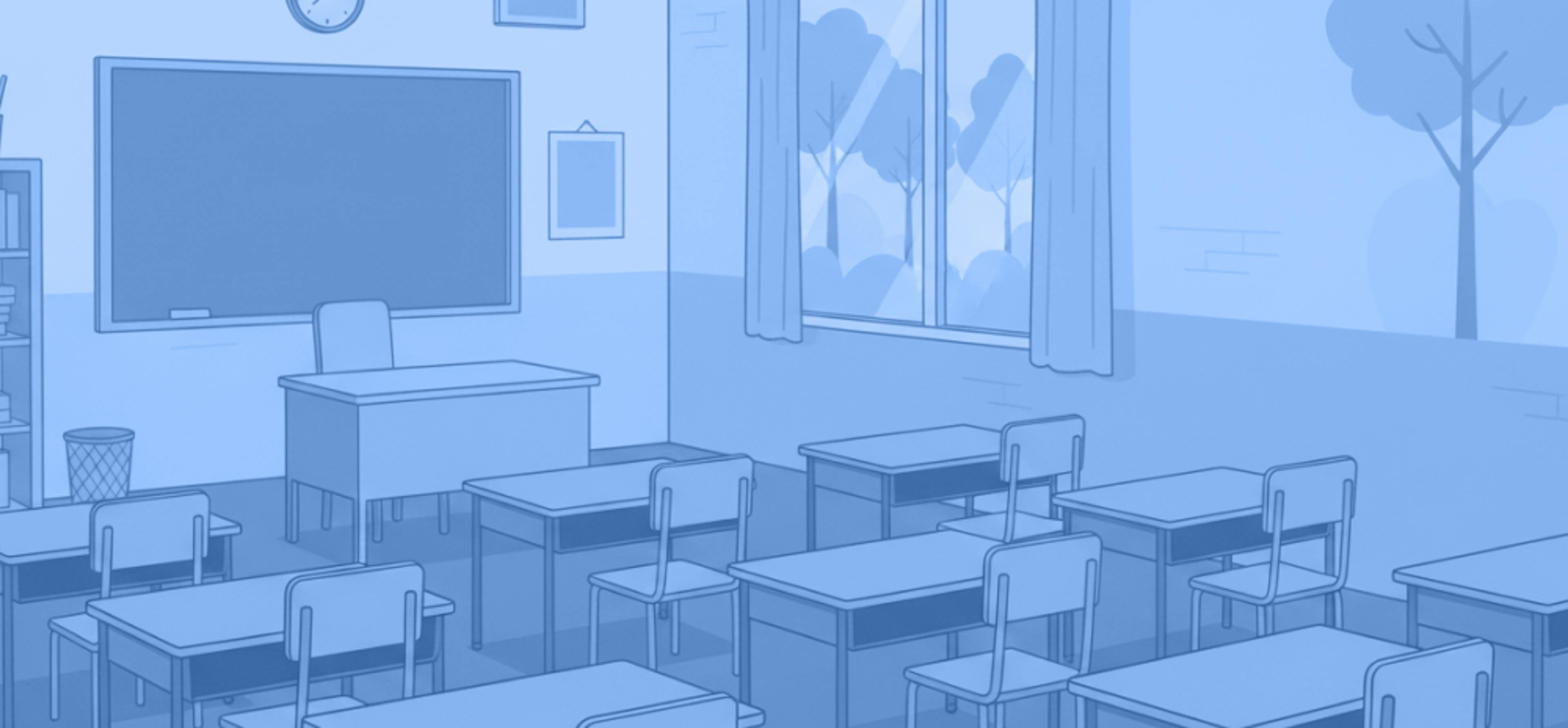 Illustration of a school classroom