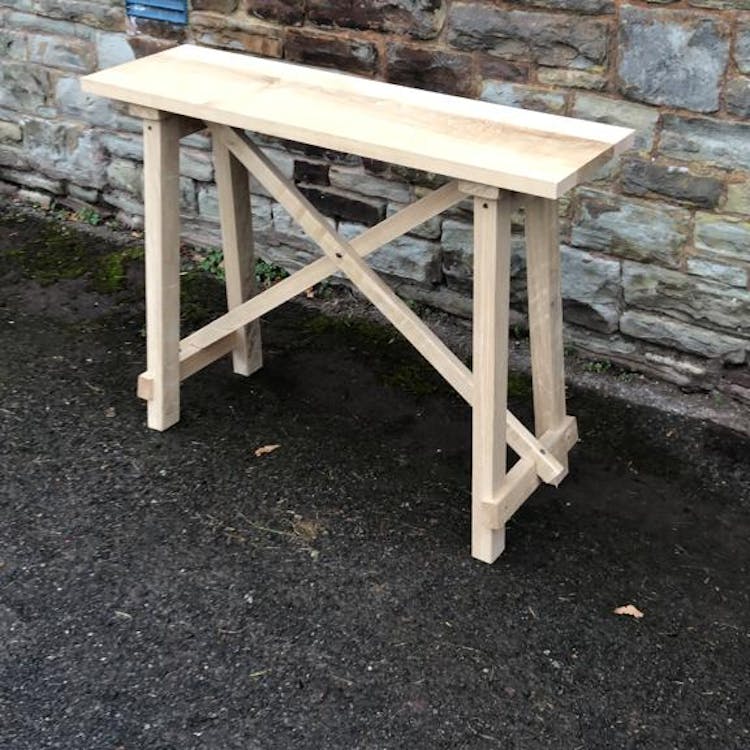 Oak console table