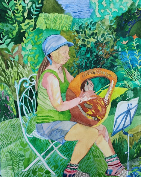 A Lyre Player by the Lake