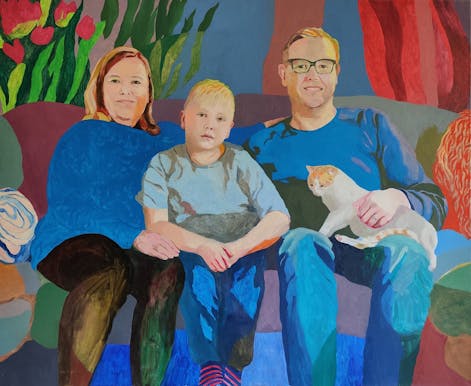The Kontiainen family - oil on canvas, 90 x 110 cm, 2020