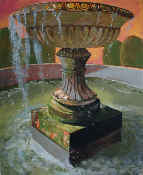 The Portrait of The Fountain - tempera on canvas, 99 x 81 cm, 2017
