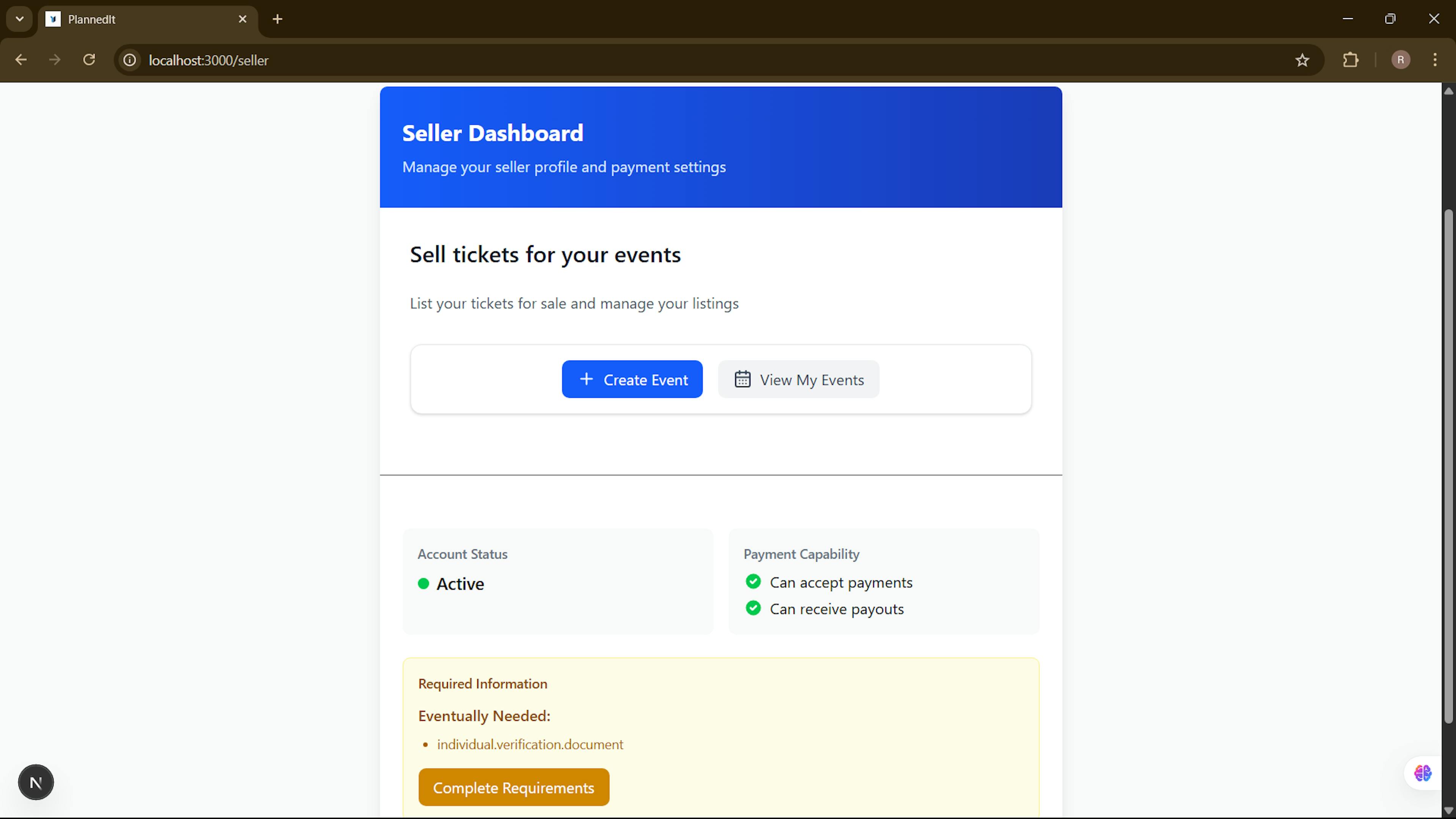 Create Event